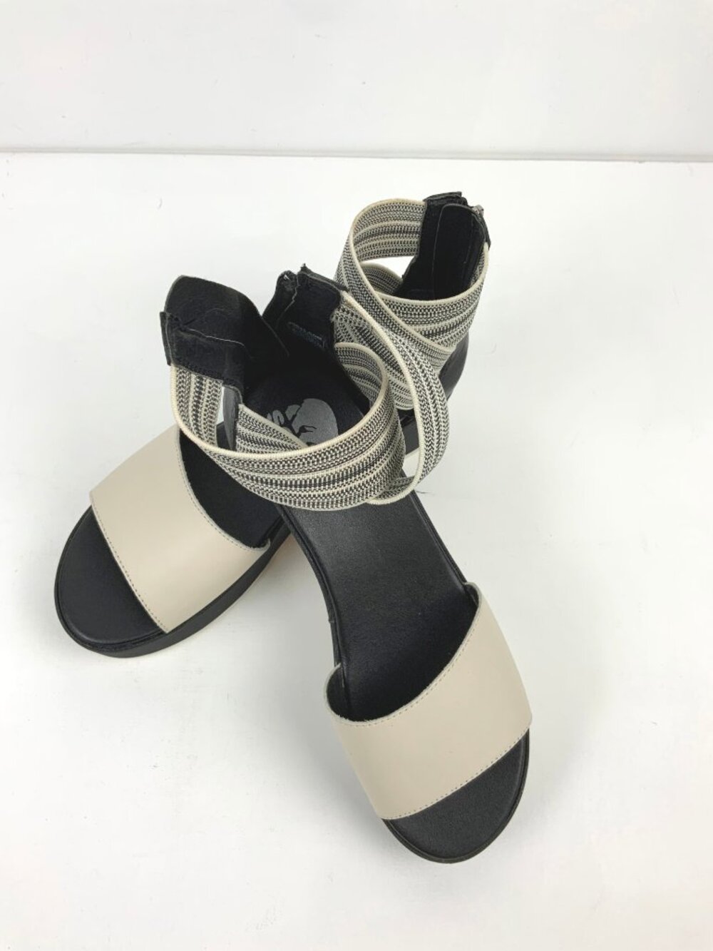 SOREL Dayspring Ankle Strap Platform Sandals Cream/Black Sz 8.5 - Picture 13 of 16